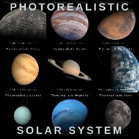 3D model Photorealisctic Solar System